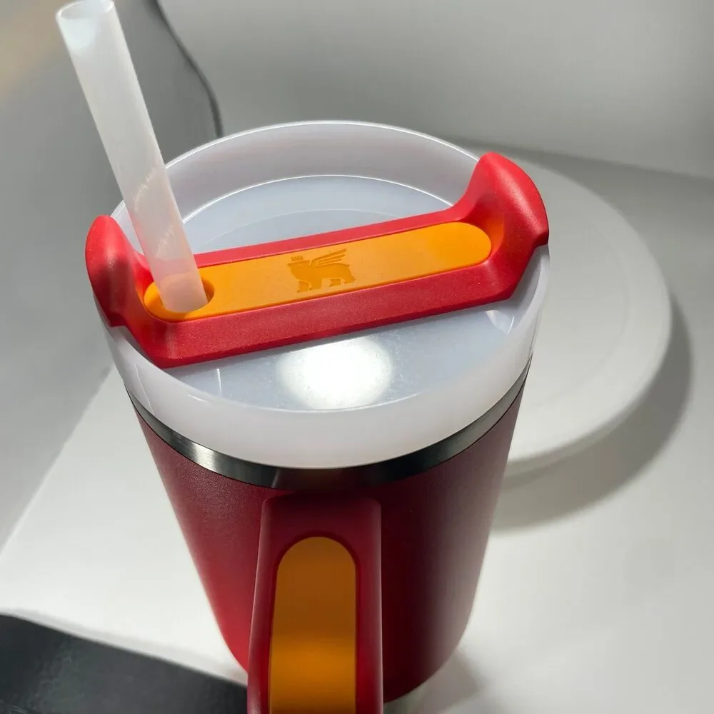 NEW Genuine STANLEY Quencher H2.0 Tumbler Flowstate 40 oz - Chili Red & Orange - Picture 6 of 7